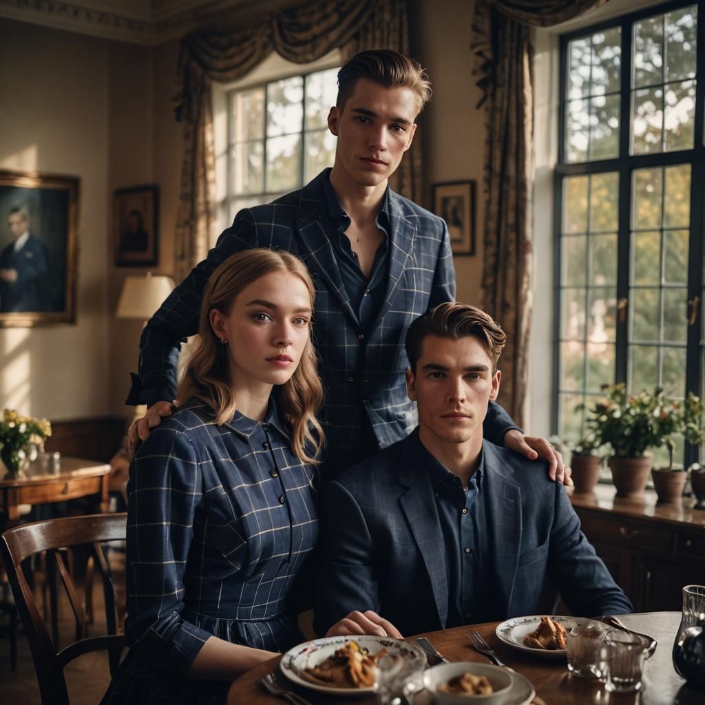 Young Man in Dress: High Fashion Portrait