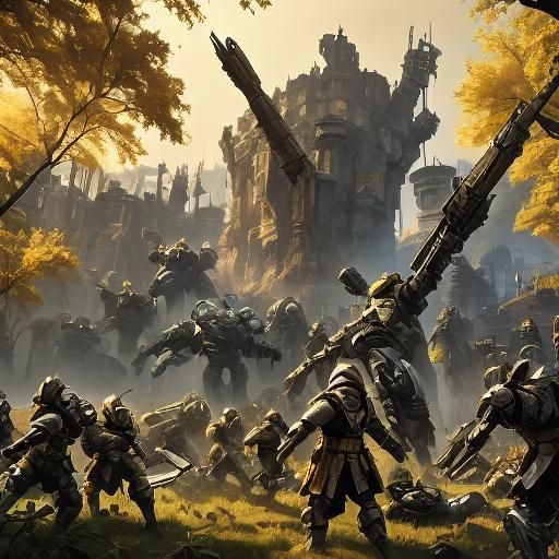 Vikings Clash with Zombie Fairies in Dystopian Battlefield