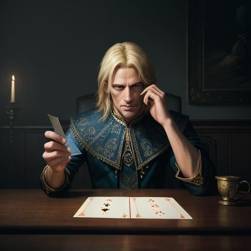 Mystical Tarot Reader in Cinematic Lighting