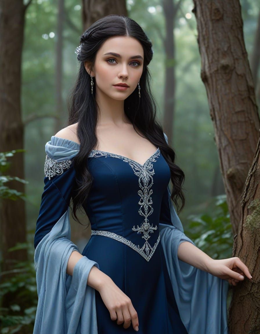 Ethereal Fantasy Elf Maiden in Enchanted Woods