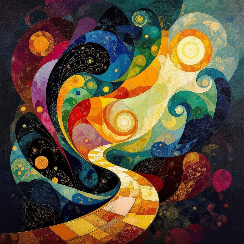 Enduring Love Amidst Change Abstract Art