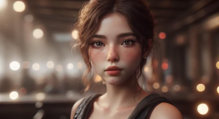 Realistic Portrait Photo with Cinematic Lighting