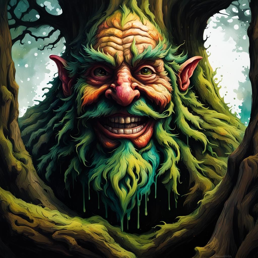 Treebeard conifer smiling