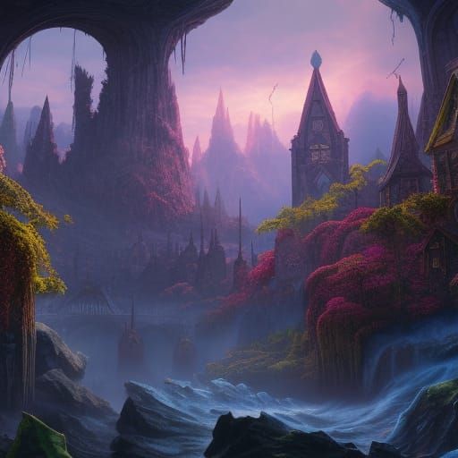 Detailed Goosebumps Matte Painting in Deep Color