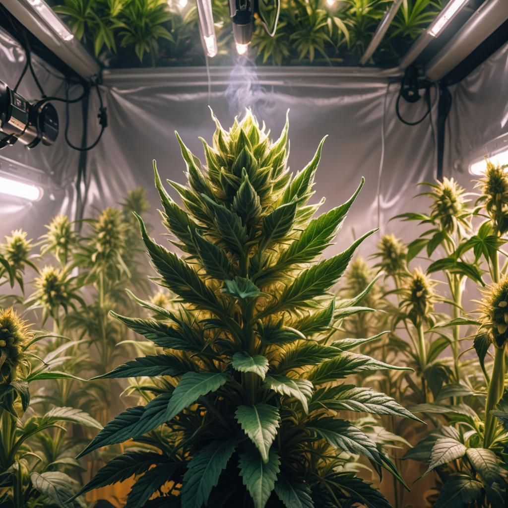 Vegeta Gardening Super Sayan Weed in Grow Tent