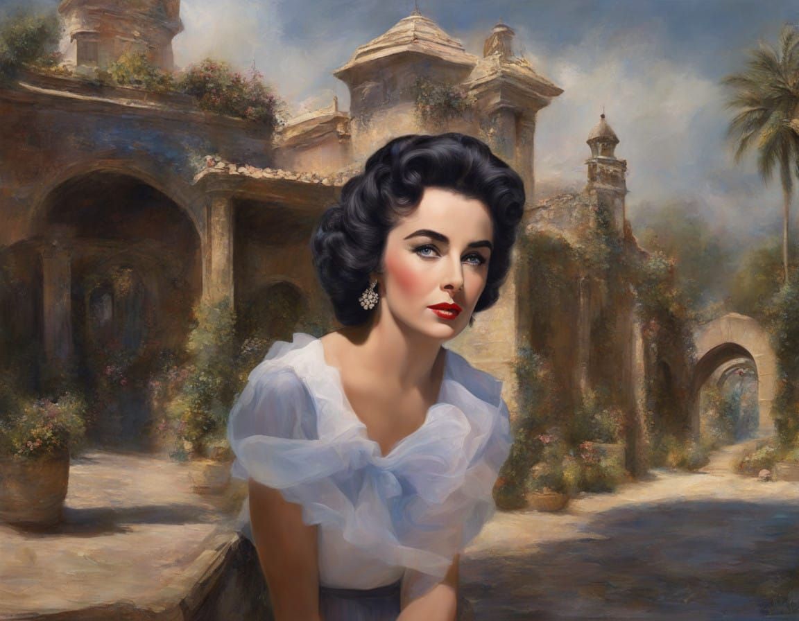 Elizabeth Taylor 1940s Movie Poster Portrait