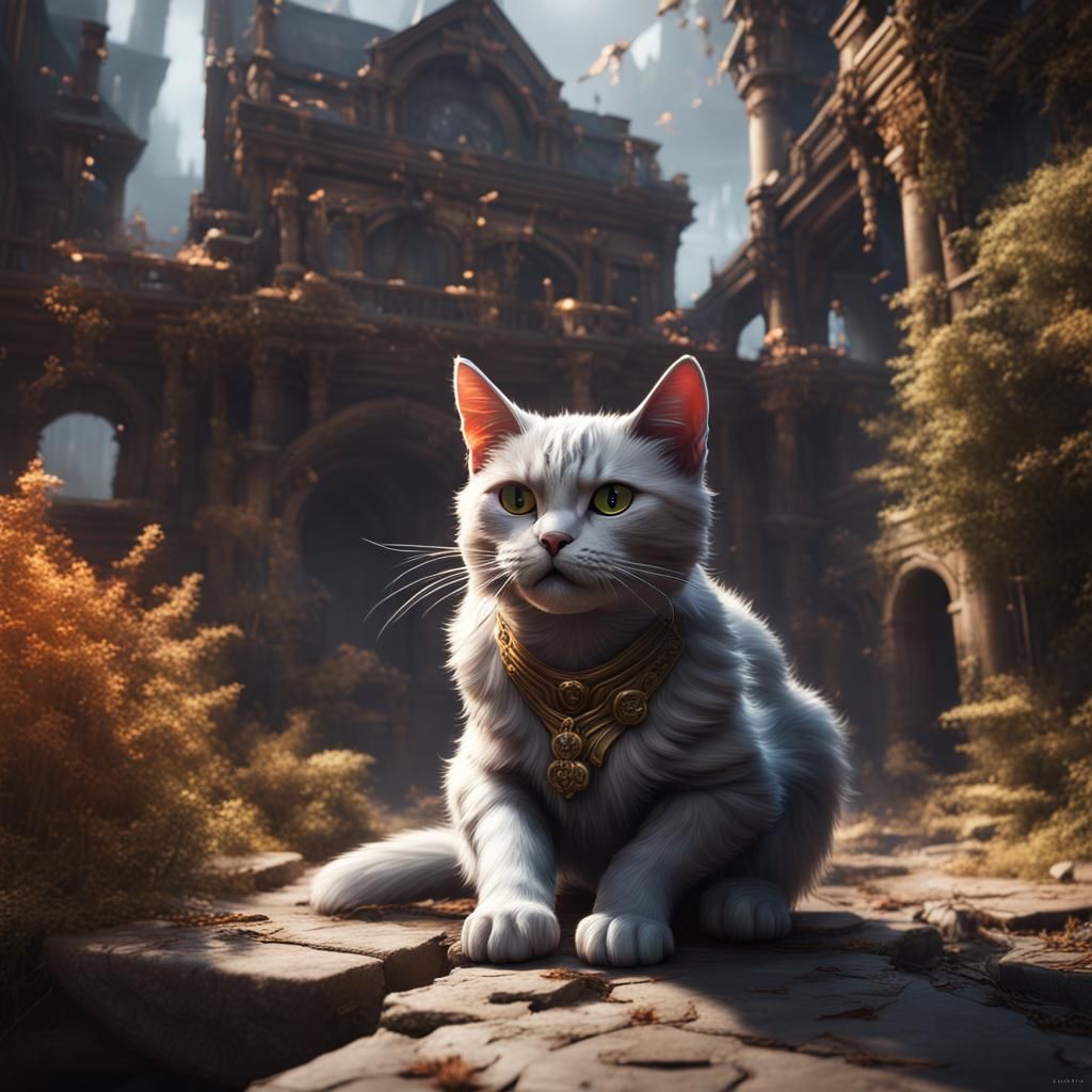 Stealthy Cat: Fantasy Concept Art in 8K