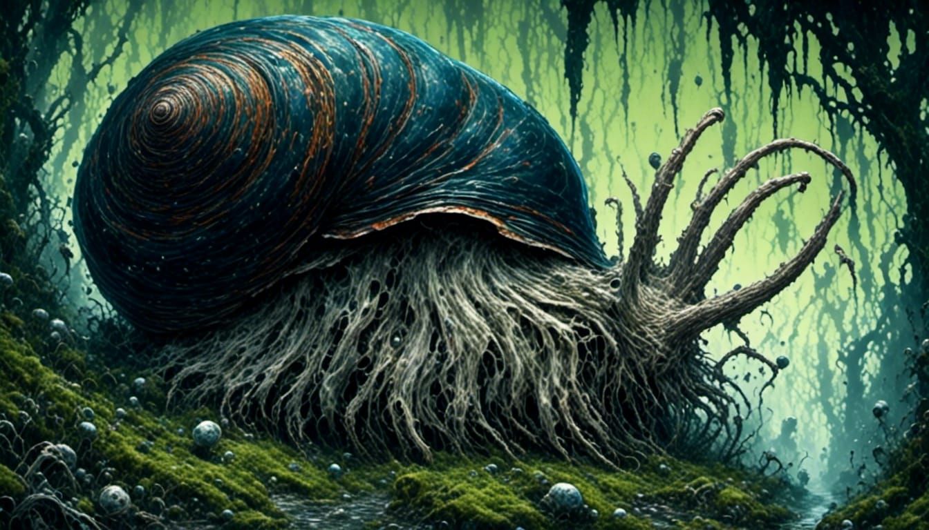 Giant Monster Snail Emerges in Comic Book Art