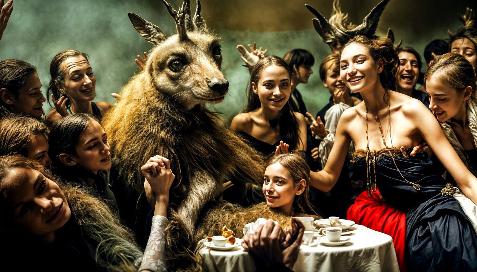 Magical Surreal Celebration in Photorealistic Style