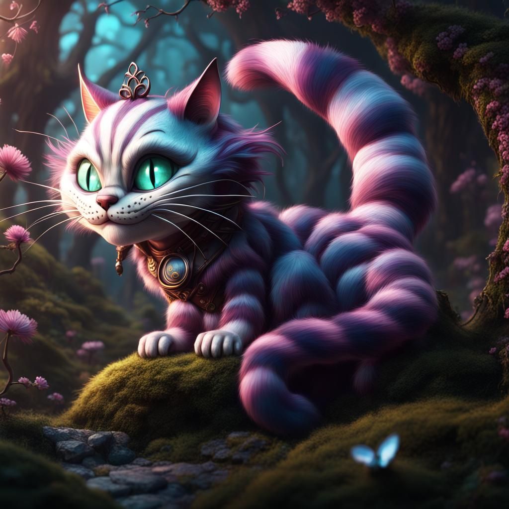 Cheshire Cat as Gorgeous Fairy in Digital Painting
