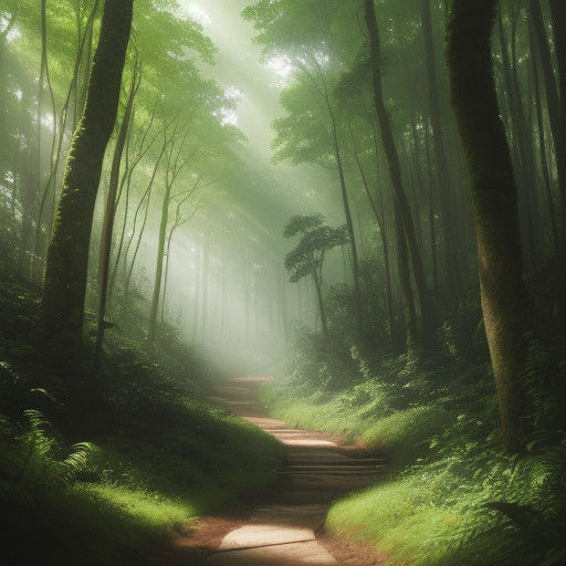 Whimsical Miyazaki-Inspired Forest Scene