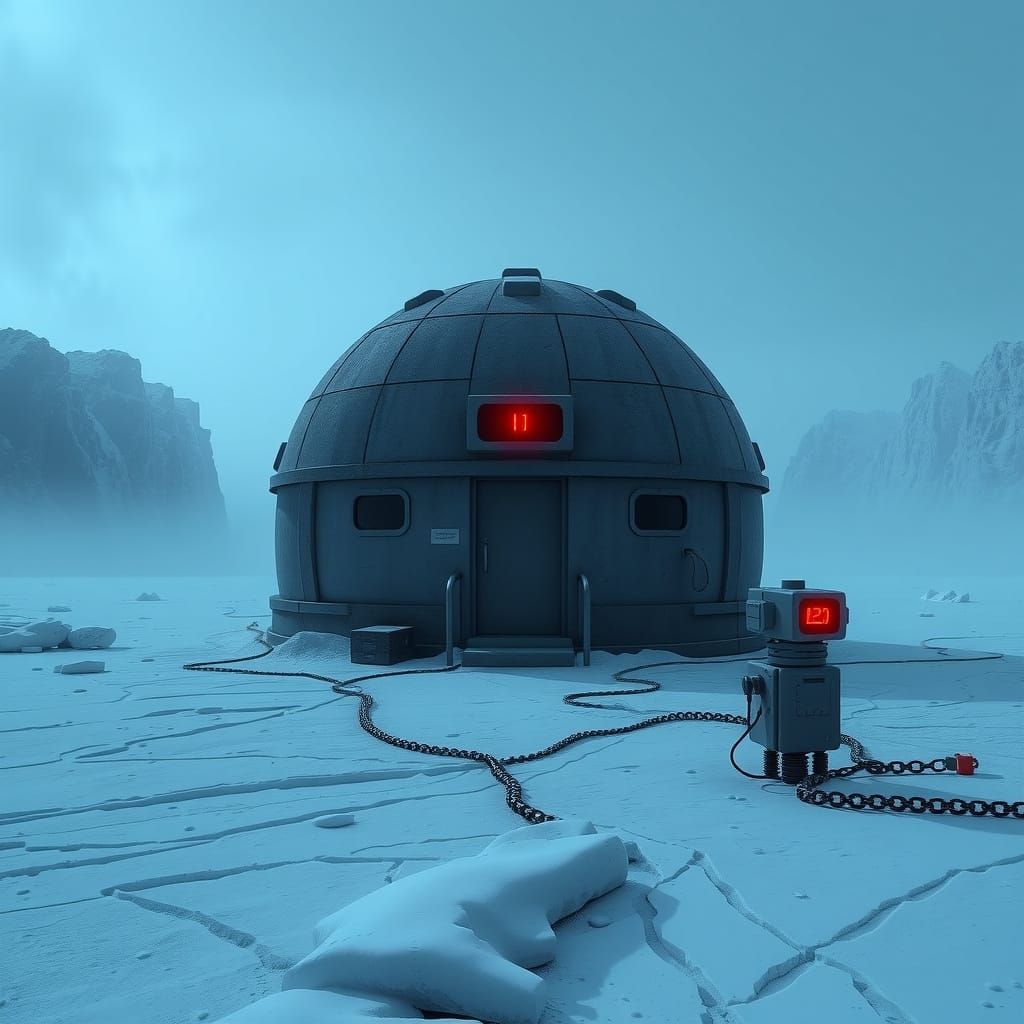 Icy Tundra Dome with Robotic Station