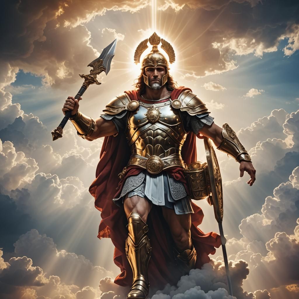 Ares in Divine Sunshine Beams