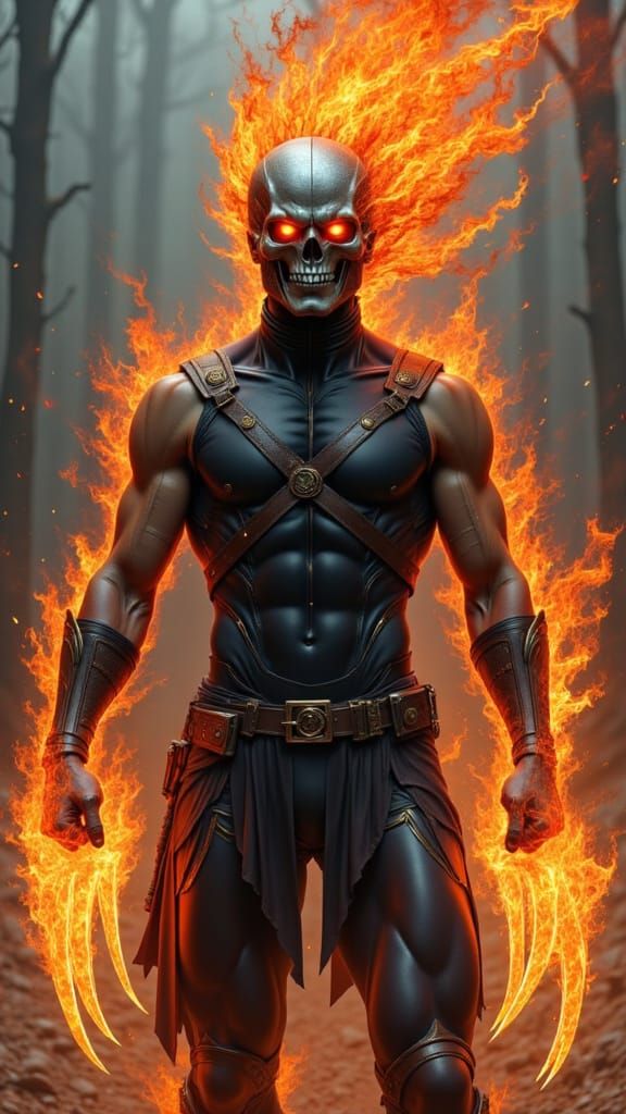 X-23 with Skull Head and Fire Hair