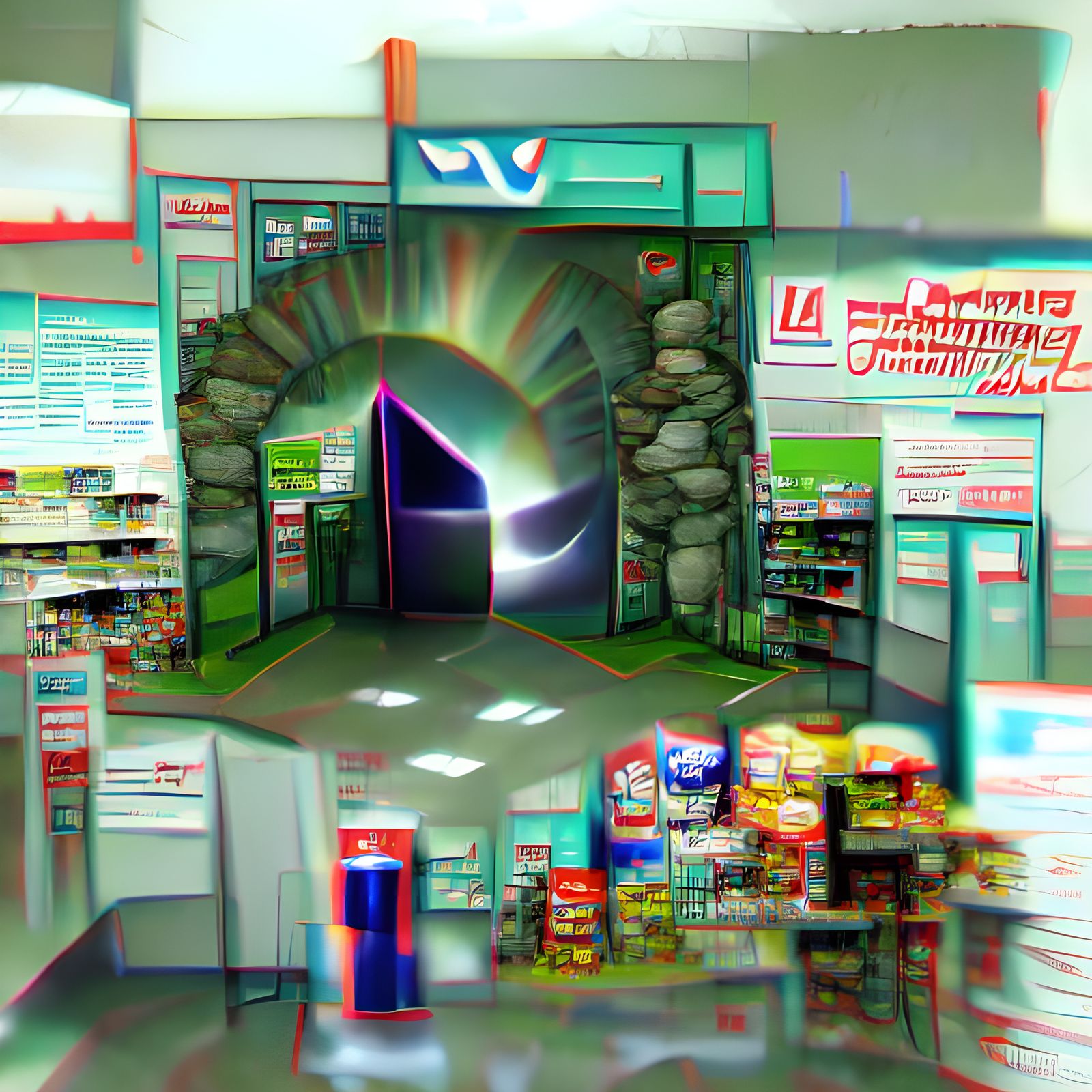Liminal Portal to Alternate Reality Convenience Store