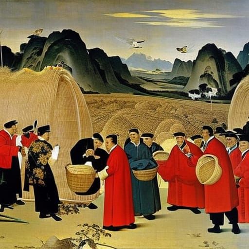 Chairman Mao at Harvest Festival, Social Realism Art