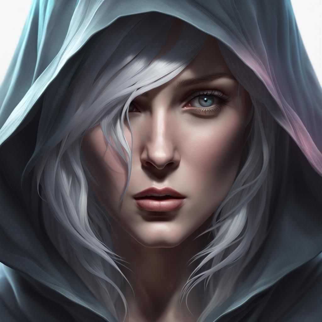 Mysterious Hooded Figure Portrait in Detailed Digital Art