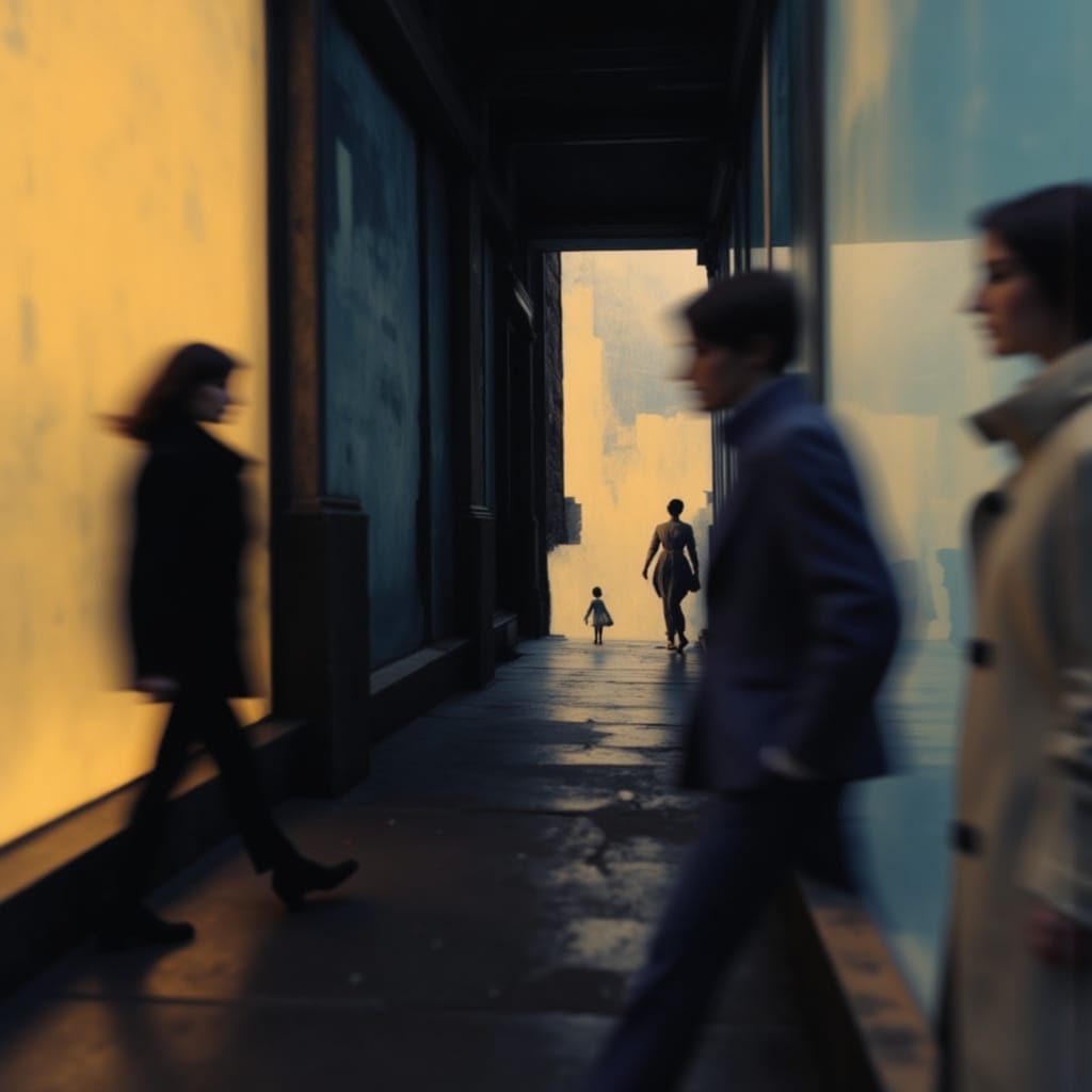 Soft Focus Street Photography with Light and Shadow