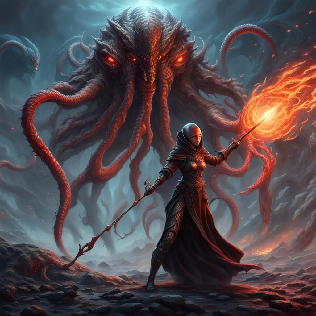 Sci-Fi Alien Battle on Ethereal Planet