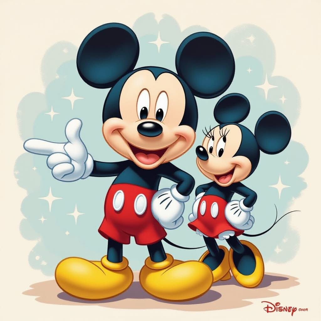 Classic Disney Animation Style Scene