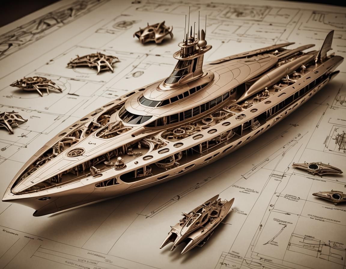 Billionaire Megayacht: Biomechanical Engineering Plans