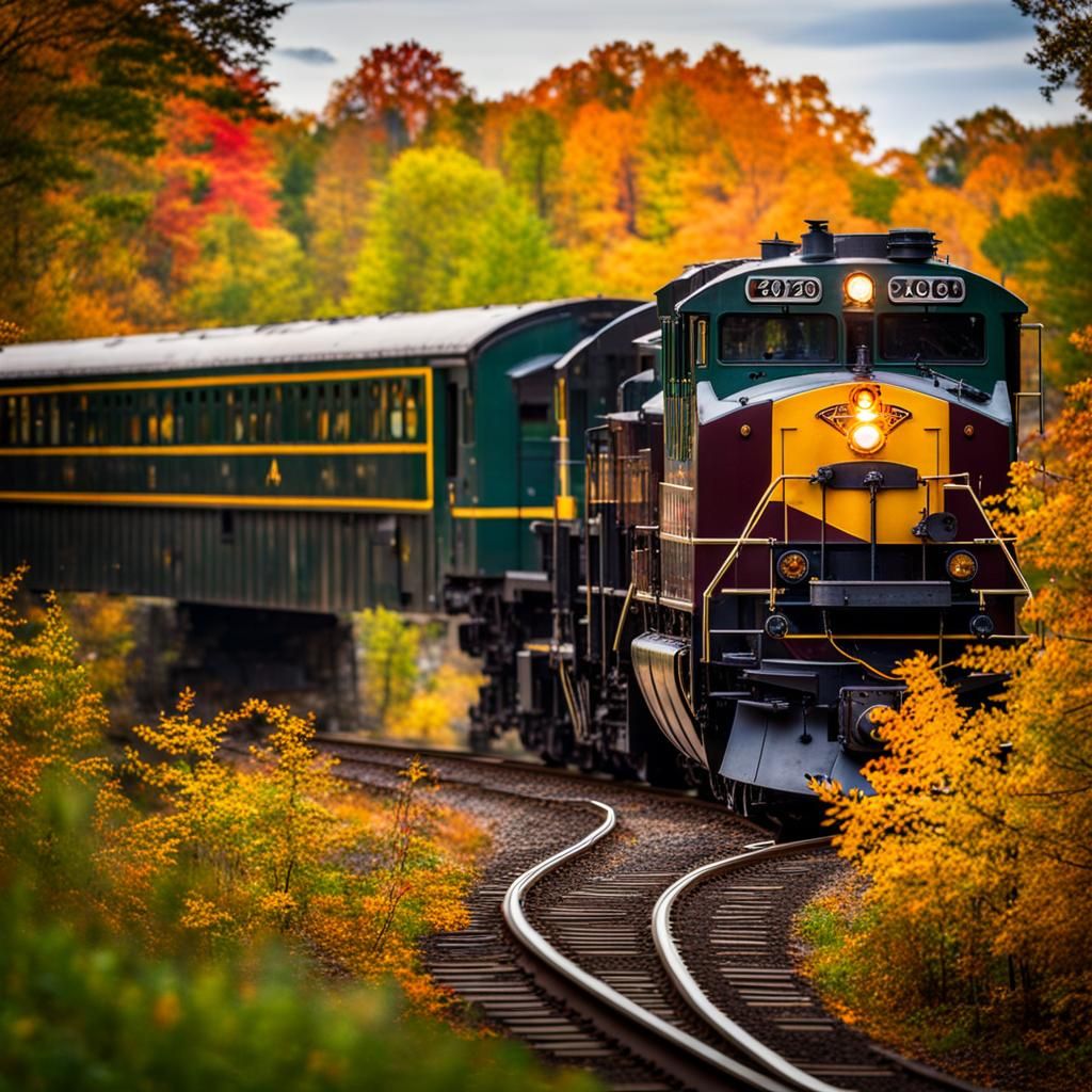 Autumn Serenity: Historic Train in Cuyahoga Valley