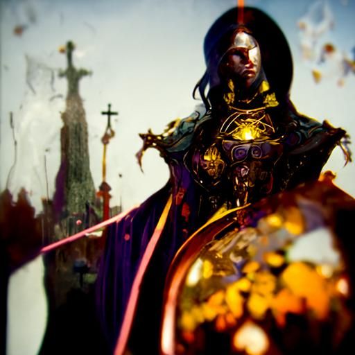 Alecto Lord of Blasphemy in Dark Fantasy Style