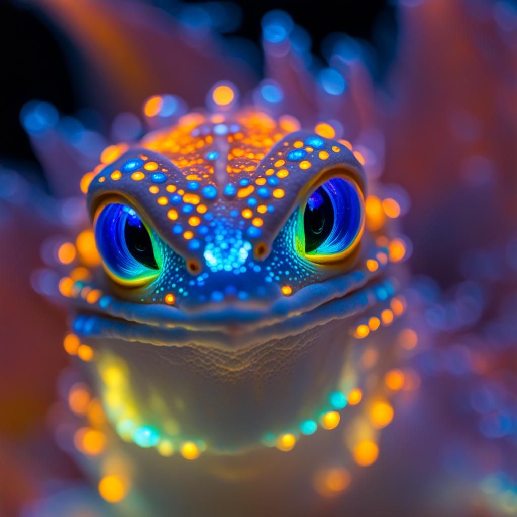 Opal Crystal Dragon Hatchling Microportrait