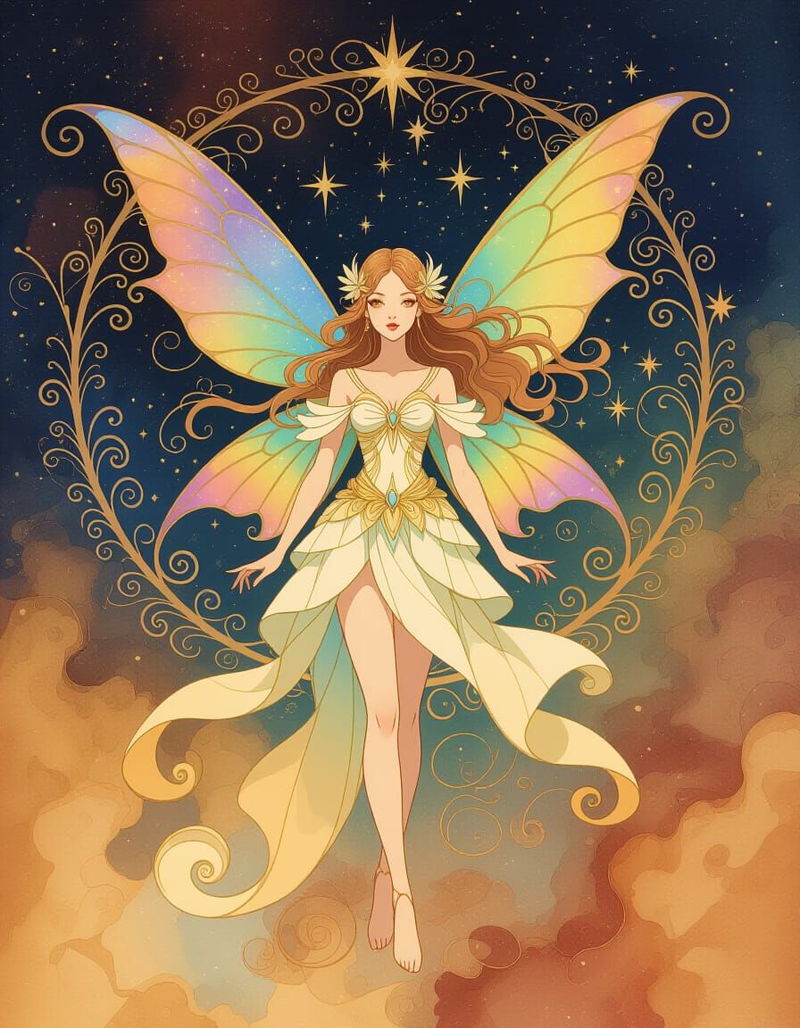 Twinkling Star Fairy in Surrealist Style