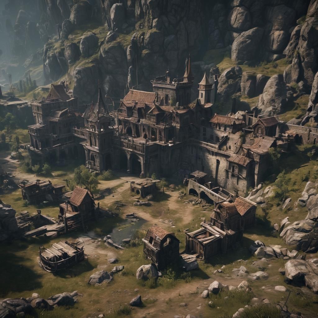 Grimdark 3D Game Cinematic with Dynamic Lighting