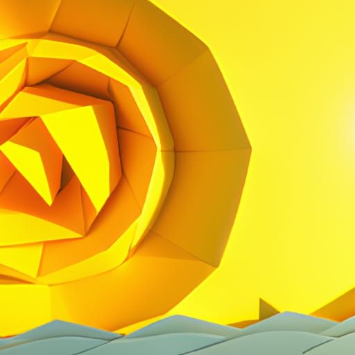 Velvety Summer Evening: Origami Papercraft in 8K