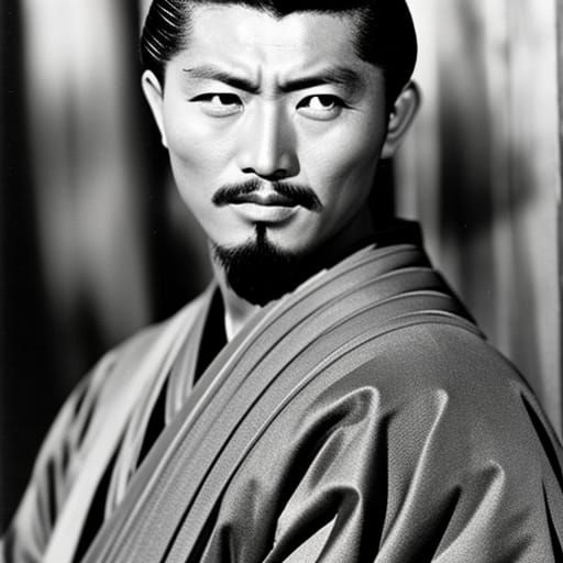 Samurai in Black and White: A Cinematic Portrait