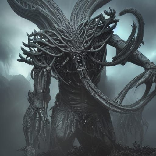 Epic Humanoid Demon Digital Matte Painting