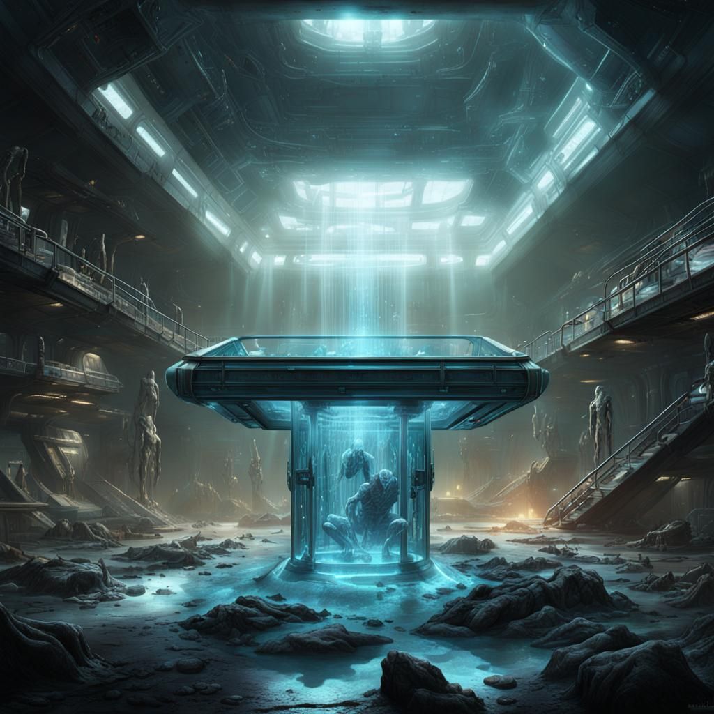 Underground Alien Base with Human Vats