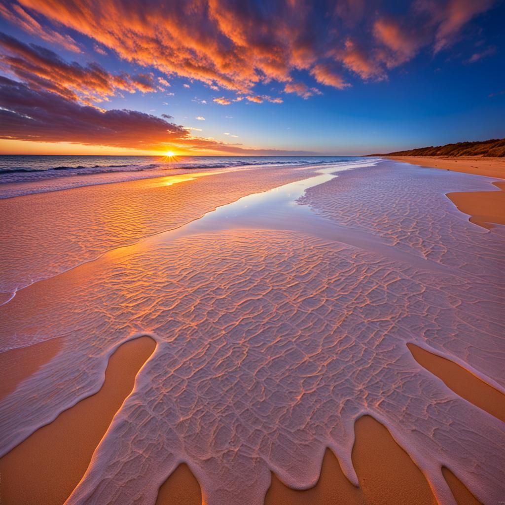 Ningaloo Coast Sunset: High-Resolution Beach Photograph