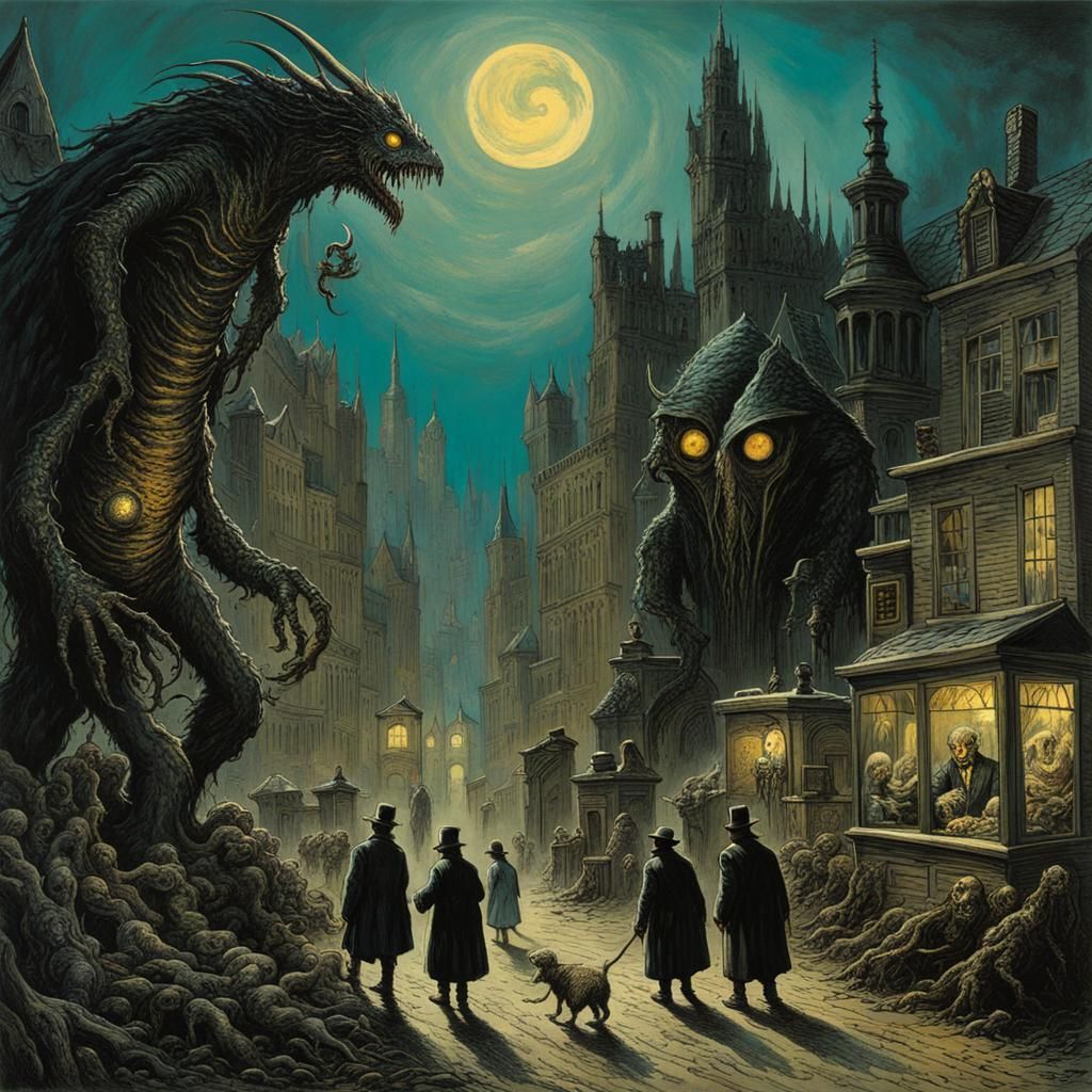 Bipedal Monsters Invade Medical Town in Gothic Horror Style