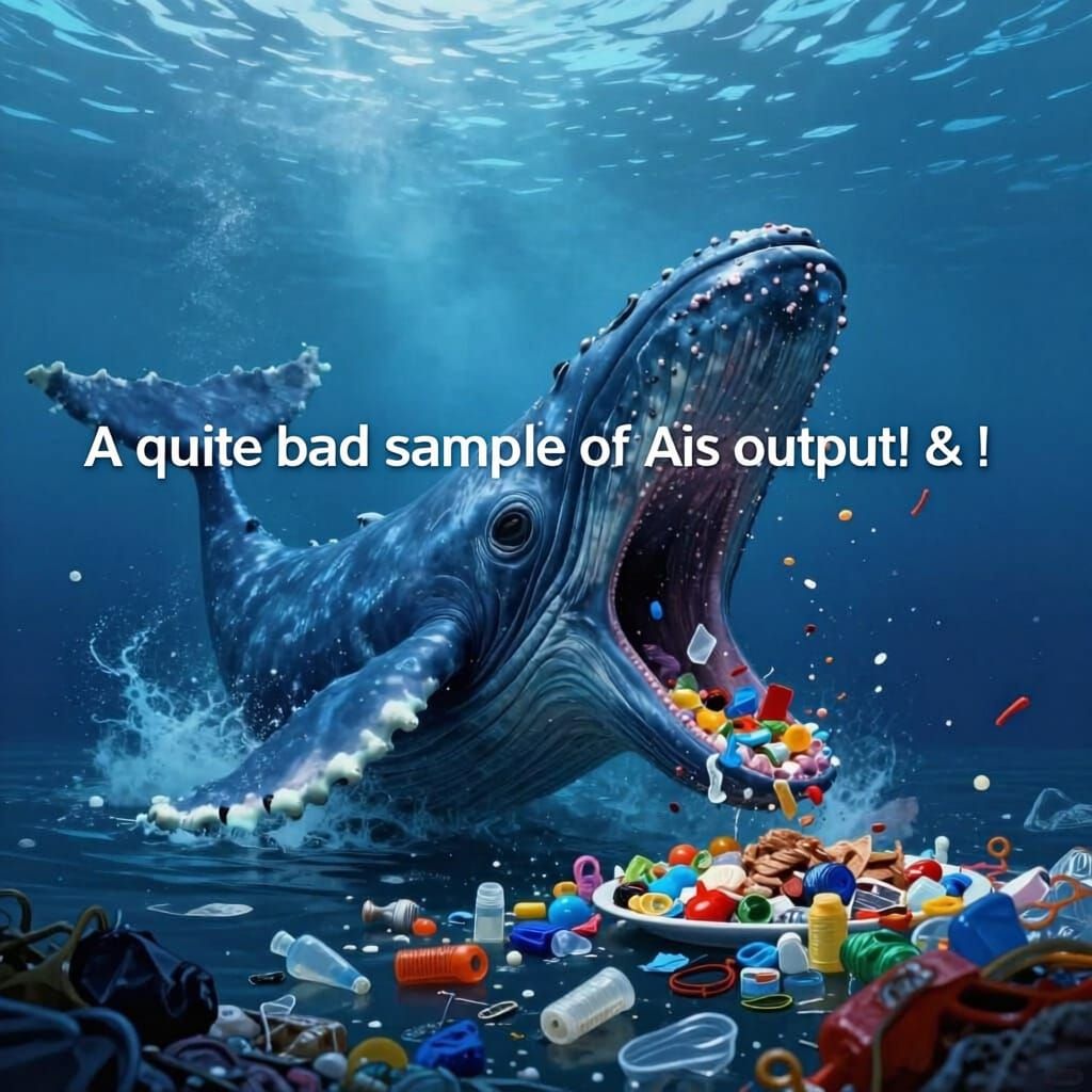 Whale Swallows Ocean Plastic Pollution