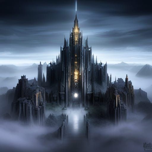 Imposing Citadel Fortress in the Cursed Realm