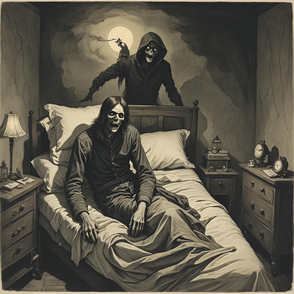 AI Generated Image of Sleep Paralysis