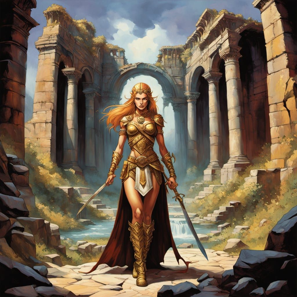 Teela as a Voluptuous Barbarian Warrior