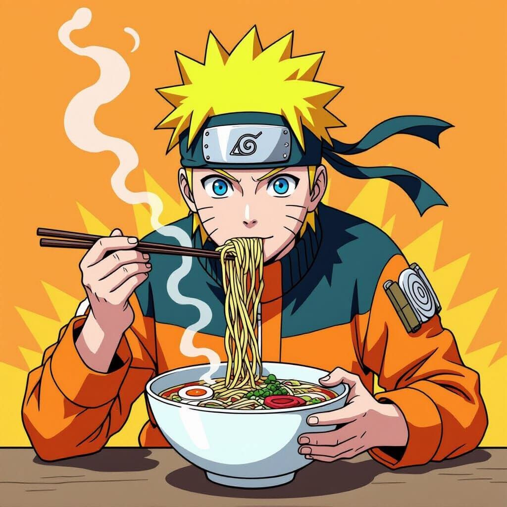 Naruto Uzumaki Ramen: Anime Key Visual Style