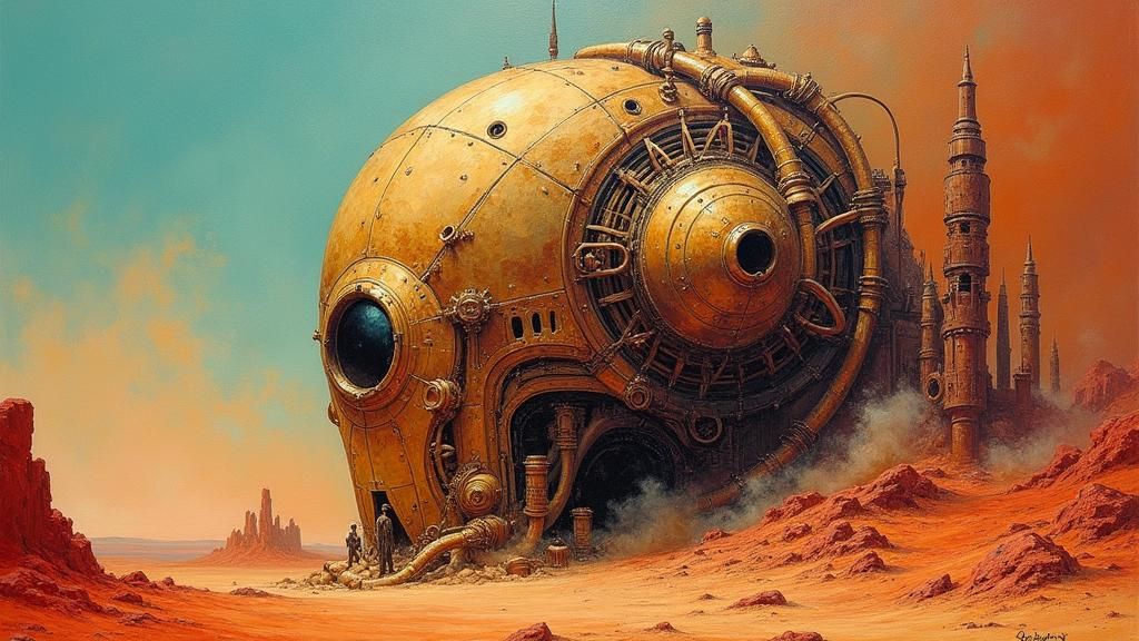 Dune Universe Thinking Machine in Neo-Expressionist Style