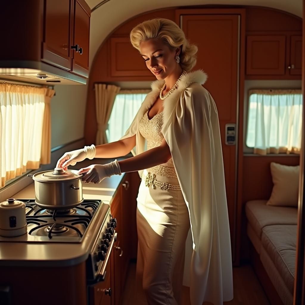 Dinah Shore in Jetstream Trailer: Retro Glamour