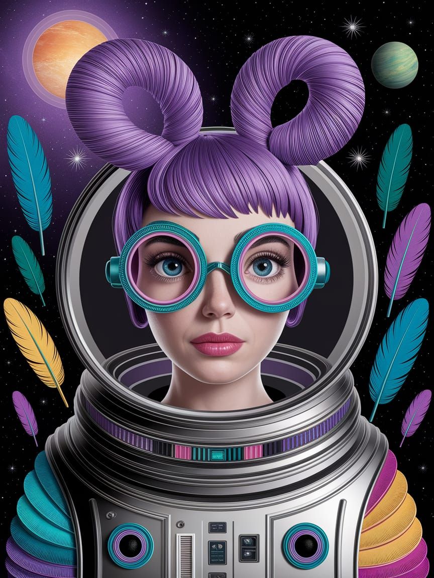 Loonyscape Spacebuns Hyaline Poetic Quilling Melodramatic Lighting Feathers