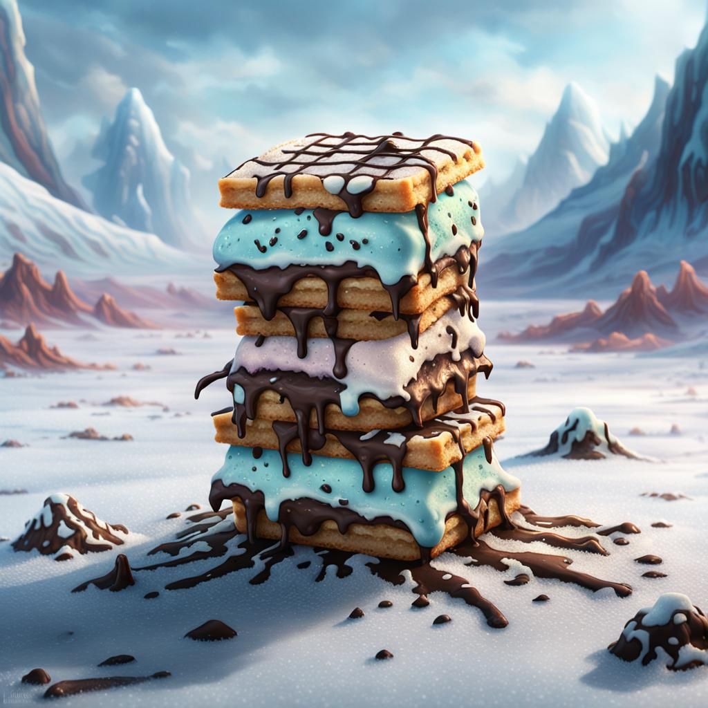 Decayed Ice Cream Sandwich Wastrel on Frozen Ground
