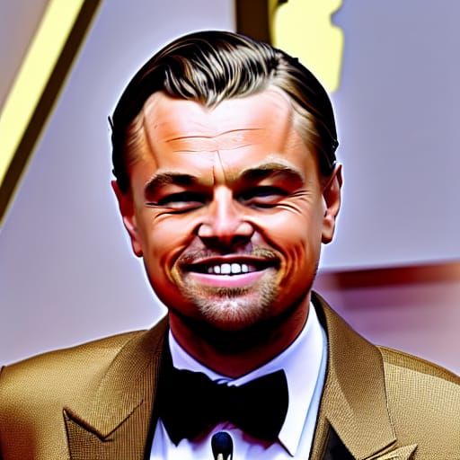 Leonardo DiCaprio Smiles at the Oscars