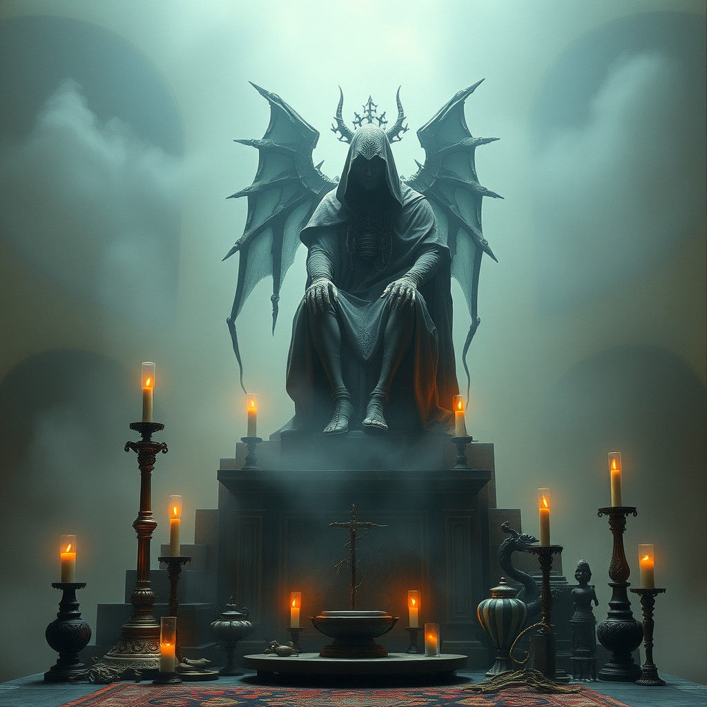 Mysterious Ornate Figure in Surreal Mystical Style