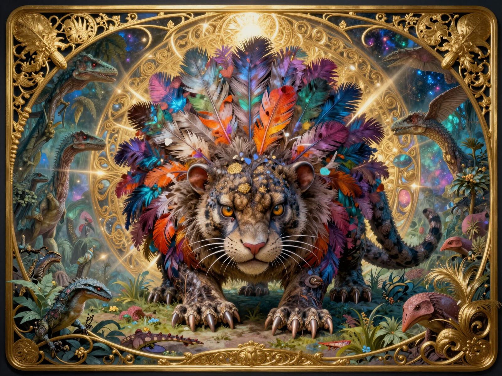 Surreal Jurassic Mole-Panther Optical Illusion