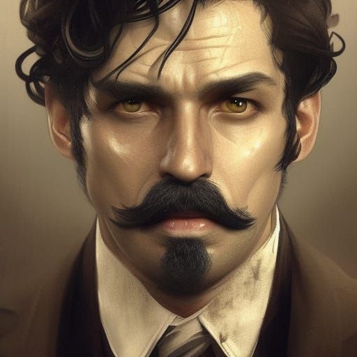 Call of Cthulhu Investigator Portrait in Art Nouveau Style