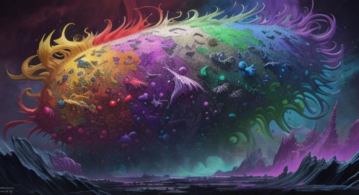 Vivid Chaos: A Fantastical Digital Art Concept